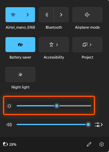 reduce brightness in windows