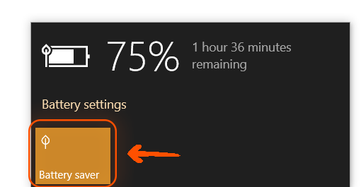 battery saver in windows