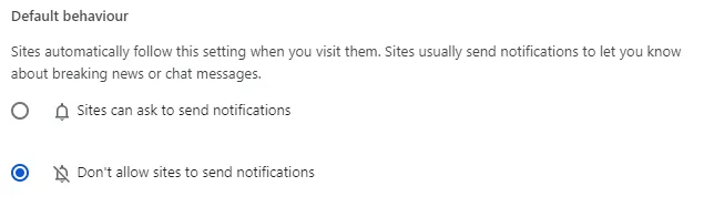 stop chrome notification