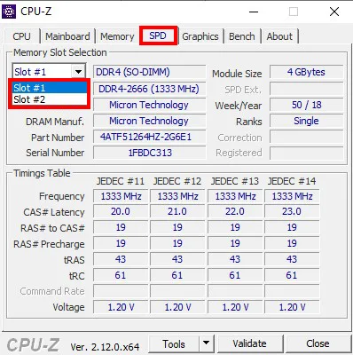 With CPU-Z, check available RAM Slots