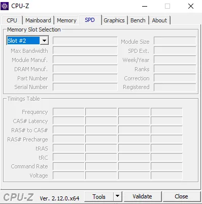 With CPU-Z, check available RAM Slots