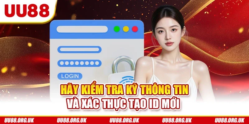 Hãy kiểm tra kỹ thông tin và xác thực tạo ID mới